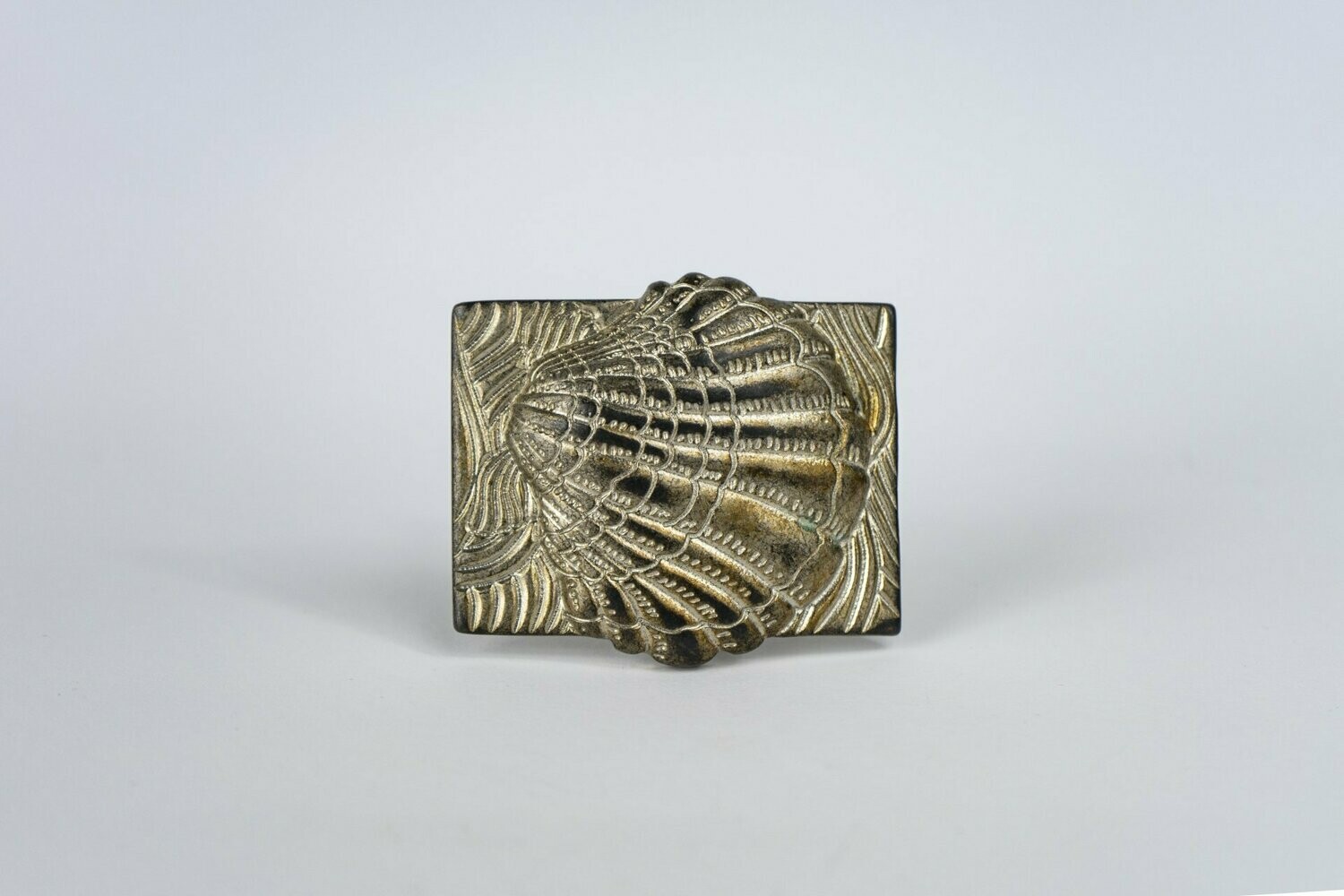 Muschel Relief white silver