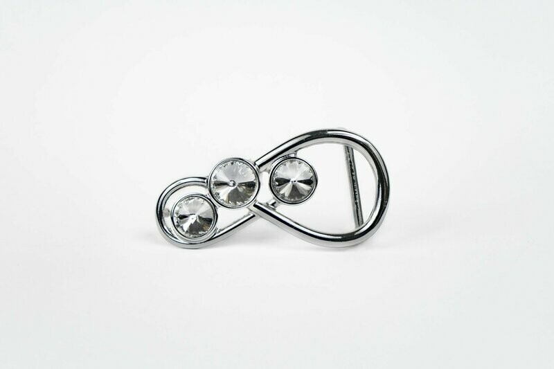 3 Kristalle silber