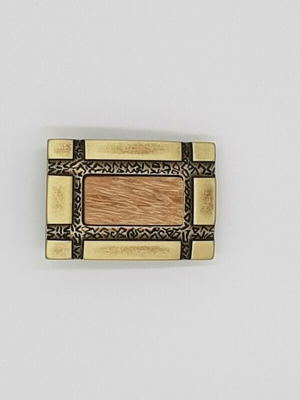 Bronze mit Holz eckig Bronze mit Holz eckig
