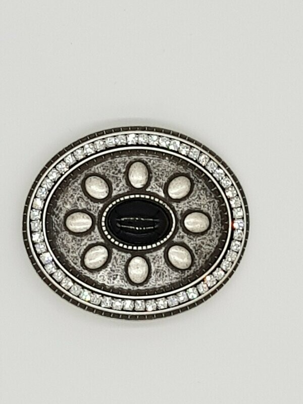 Oval schwarz Stein mit Strass Oval schwarz Stein mit Strass