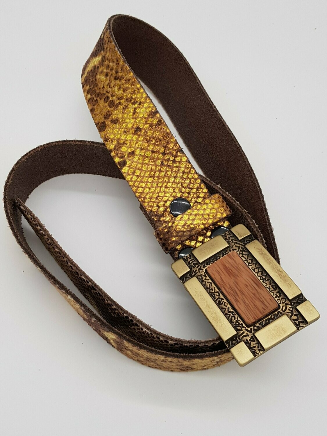 Gürtel Snake  Lame gold (ohne Schließe)