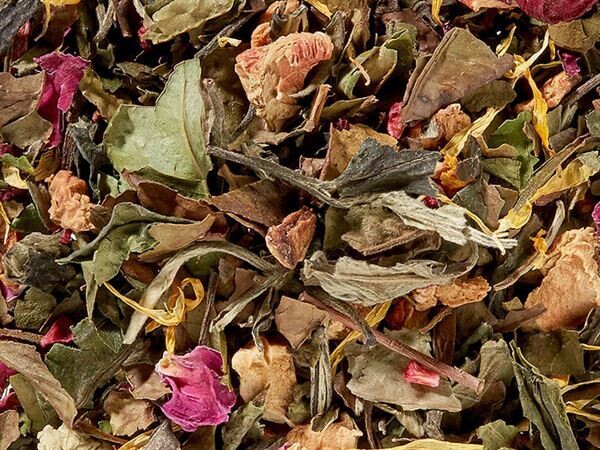 Weißteemischung, aromatisiert "Himbeere-Tonkabohne"