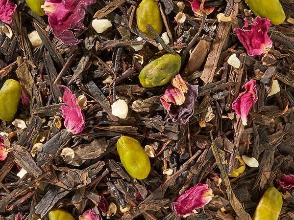 Schwarzer Tee, Mischung, aromatisiert Schwarzer Tee, Mischung, aromatisiert "Black Sencha Baklava & Spice"