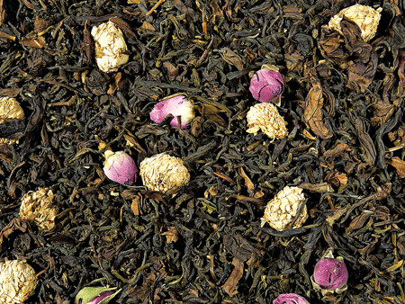 Halbfermentierter Tee mit grünem Tee, aromatisiert Halbfermentierter Tee mit grünem Tee, aromatisiert "Oolong Blume Asiens"