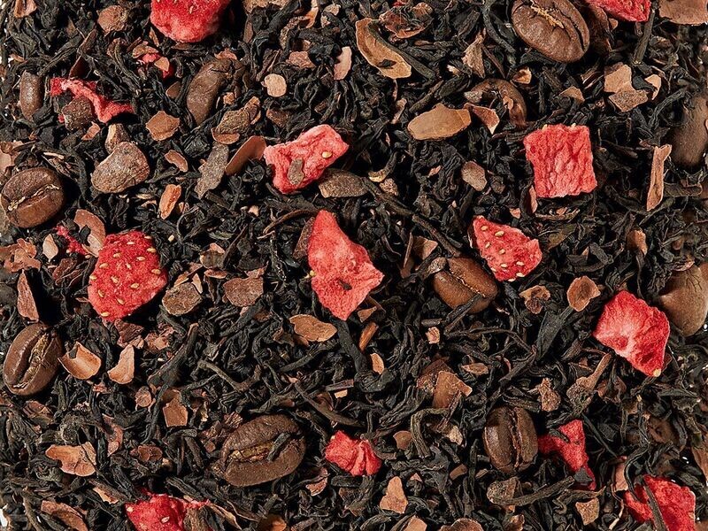 Schwarzteemischung, aromatisiert Schwarzteemischung, aromatisiert "Erdbeer-Schoko-Espresso