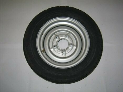 145x10 Hybrid road tyre and wheel 375Kg