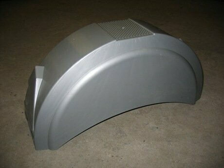 13' silver plastic mudguards