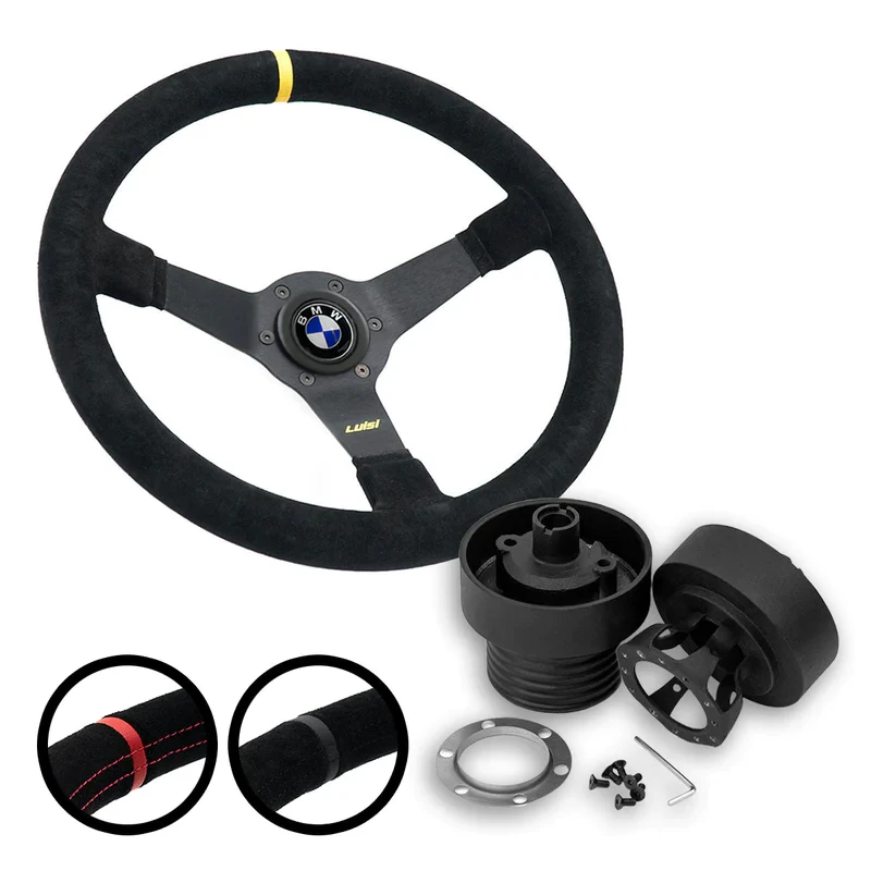 LUISI Mirage Race Sportlenkrad Wildleder Komplettset BMW E36 (geschüsselt / mit TÜV)