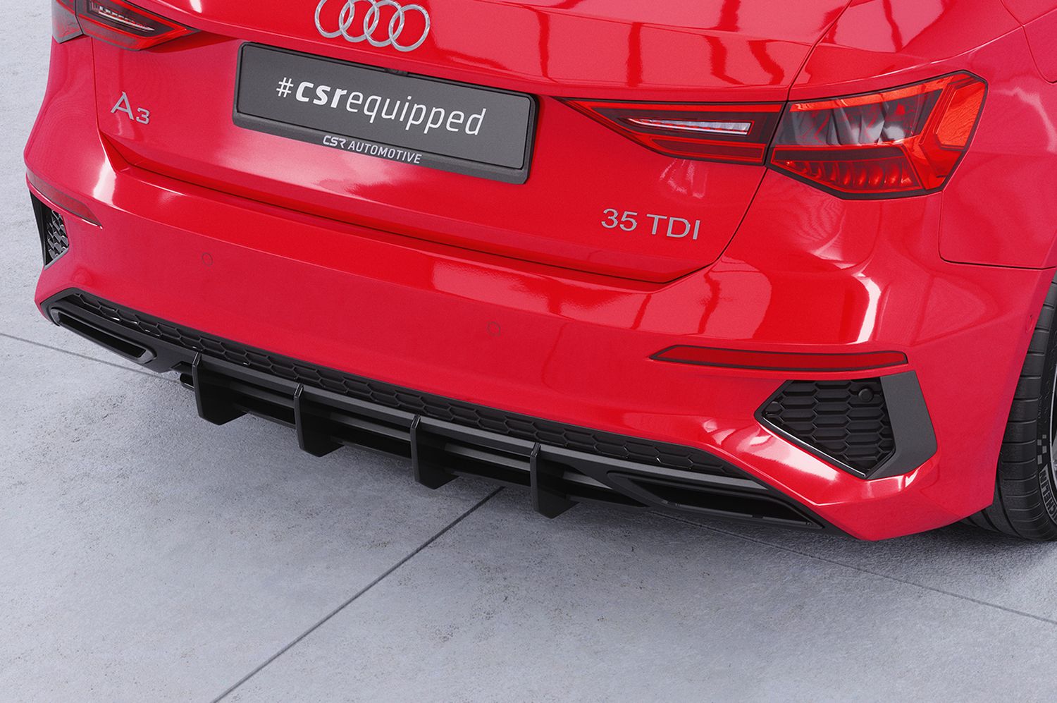 Racing Diffusor | Heckansatz für Audi A3 8Y S-Line HA327-B Racing Diffusor | Heckansatz für Audi A3 8Y S-Line HA327-B
