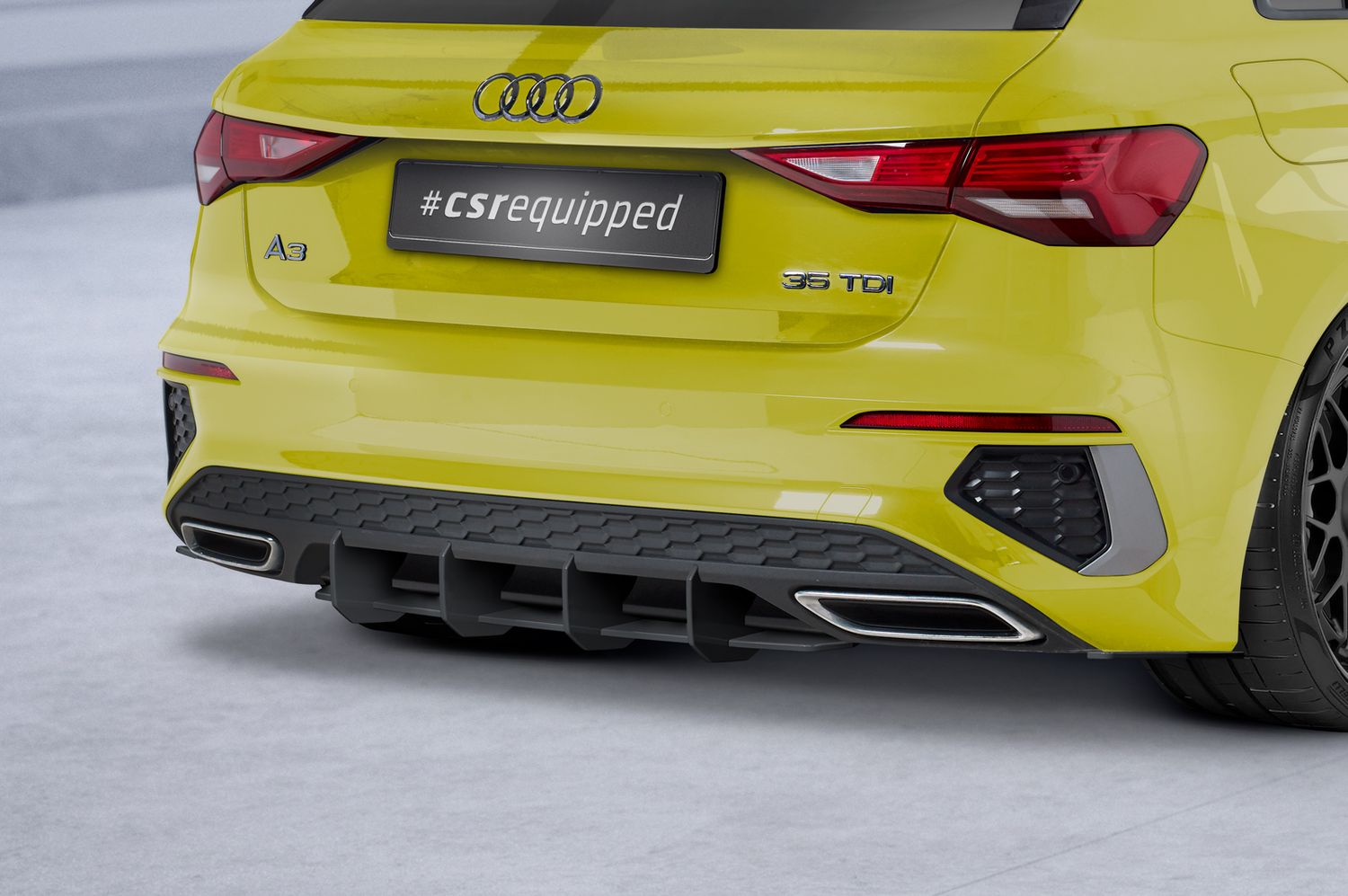 Racing Diffusor | Heckansatz für Audi A3 8Y S-Line HA383 Racing Diffusor | Heckansatz für Audi A3 8Y S-Line HA383