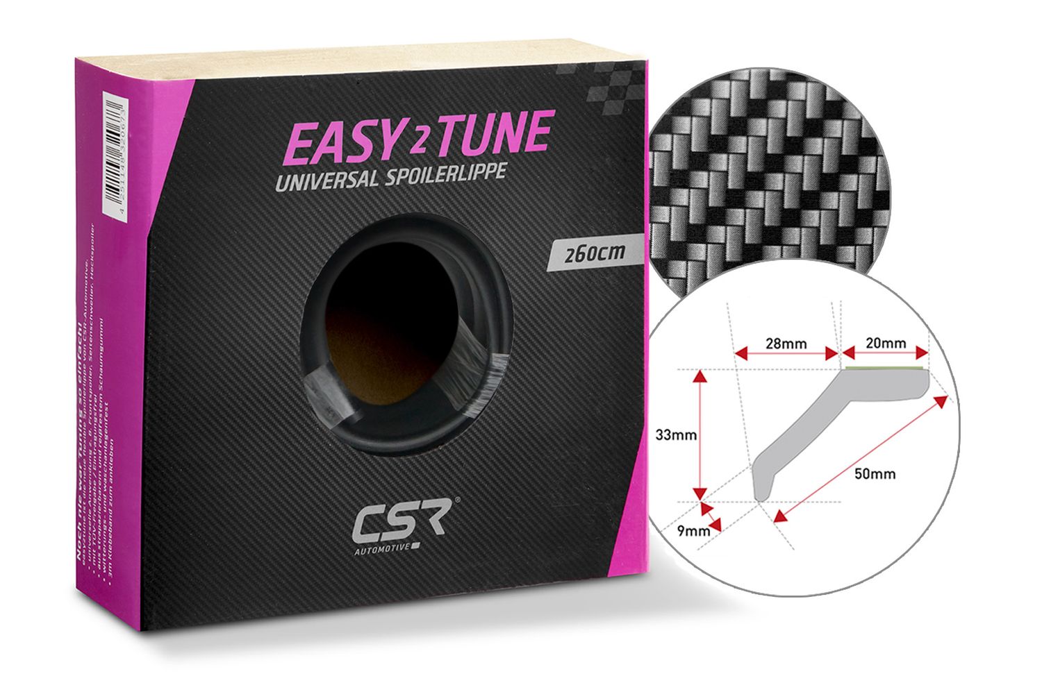 easy²tune Universal Spoilerlippe zum ankleben in Carbon-Look ZB131-C easy²tune Universal Spoilerlippe zum ankleben in Carbon-Look ZB131-C