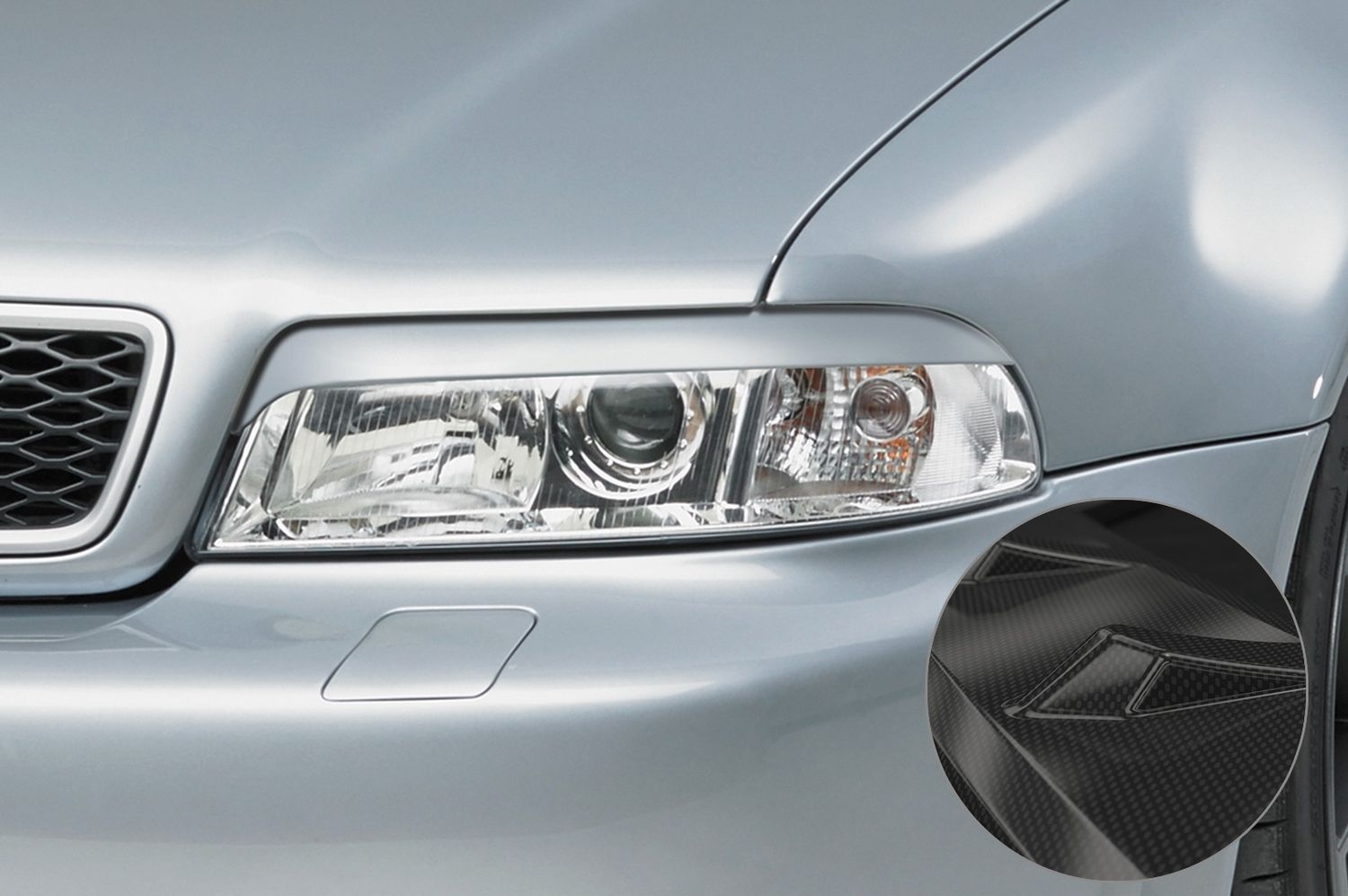 Scheinwerferblenden Carbon Look für Audi A4 B5 SB176-C Scheinwerferblenden Carbon Look für Audi A4 B5 SB176-C