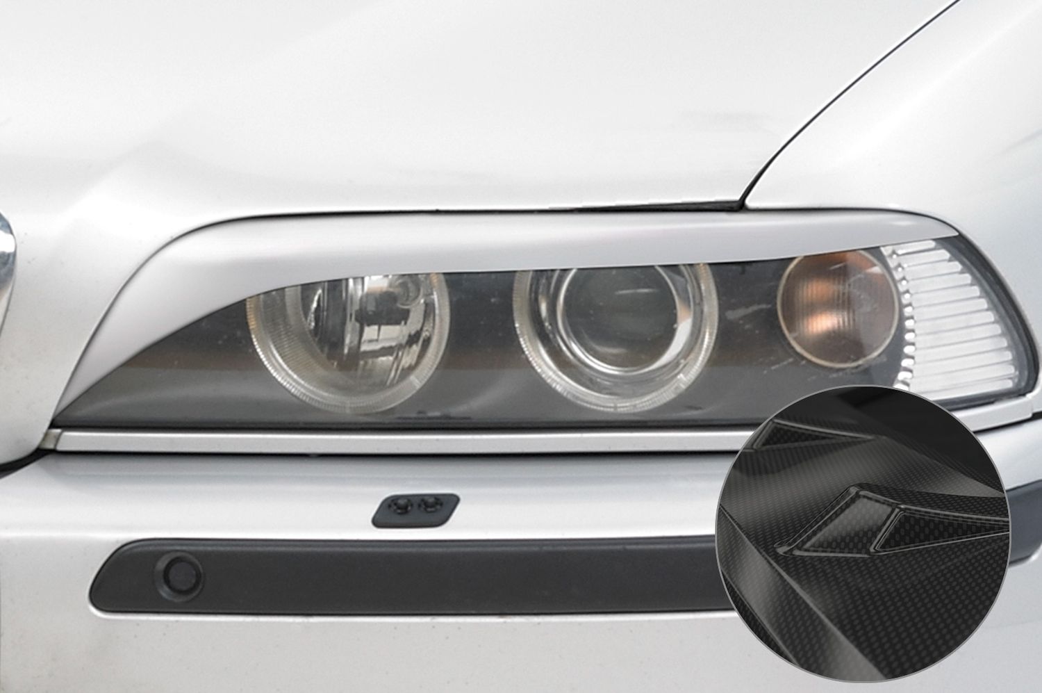 Scheinwerferblenden Carbon Look für BMW 5er E39 SB060-C