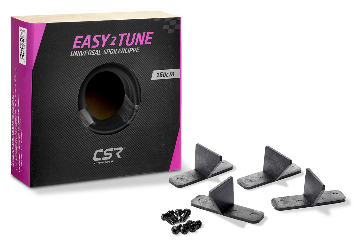 easy²tune Universal Spoilerlippe zum ankleben mit Halter-Set 12-tlg. PS029 easy²tune Universal Spoilerlippe zum ankleben mit Halter-Set 12-tlg. PS029