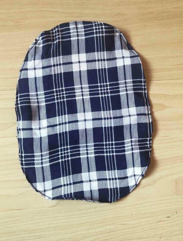 Navy and White Check