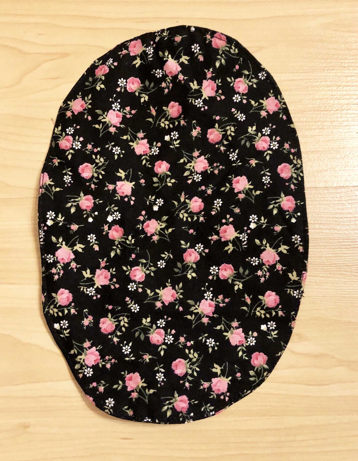 Black with pink roses