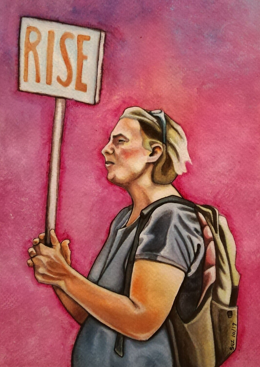 The Listener in Plumes of Pink Smoke