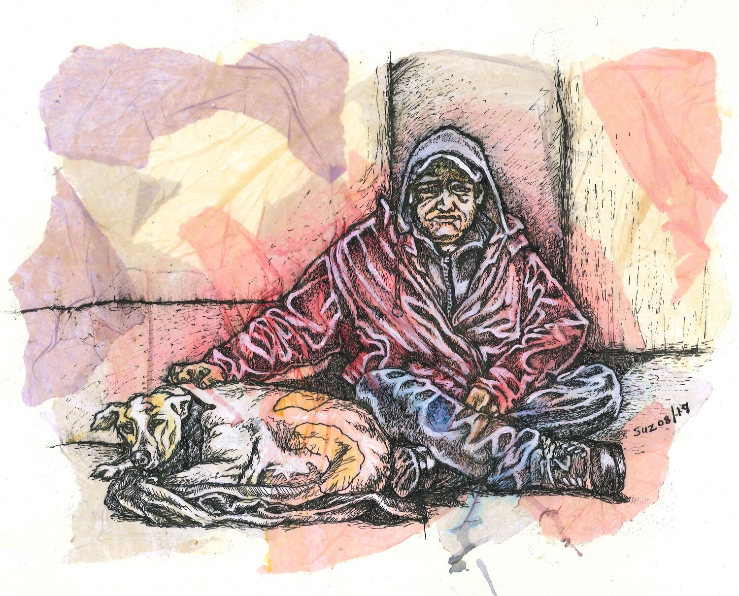 With Brown and White Dog