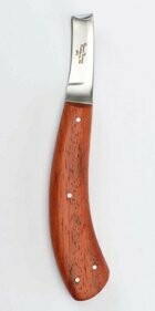 Ringel Off-set Blade Single Edge Hoof Knife - Wood / Elk Handle