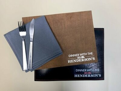 Printed Leather Place Mats (For bulk purchase, please call)
