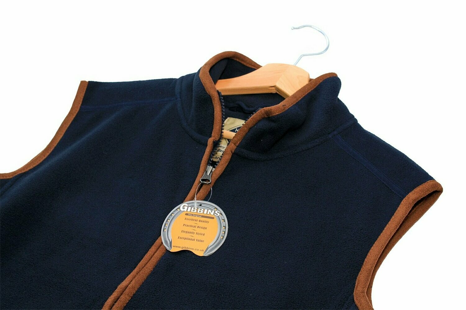 Leather trimmed fleece gilet best sale