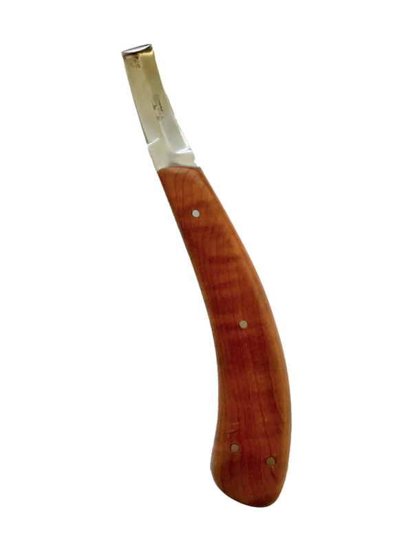 Ringel Straight / Offset Blade Double Edge Combo Hoof Knife - Wood Handle