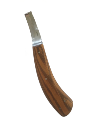 Ringel Off-set Blade Double Edge Hoof Knife - Wood Handle
