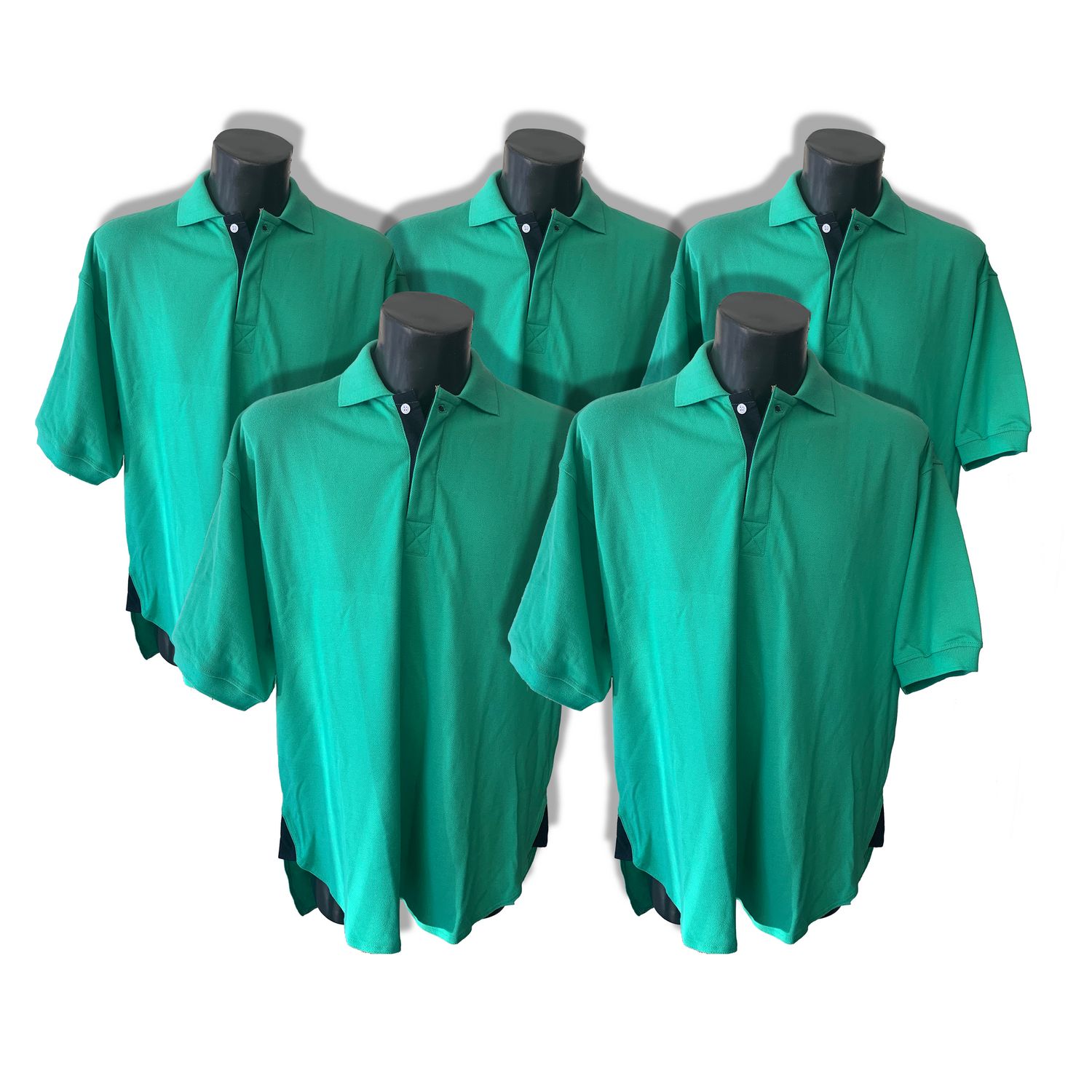 CLEARANCE SPECIAL OFFER Set of 5 Long Back Polo Shirts (5 for price of 4)