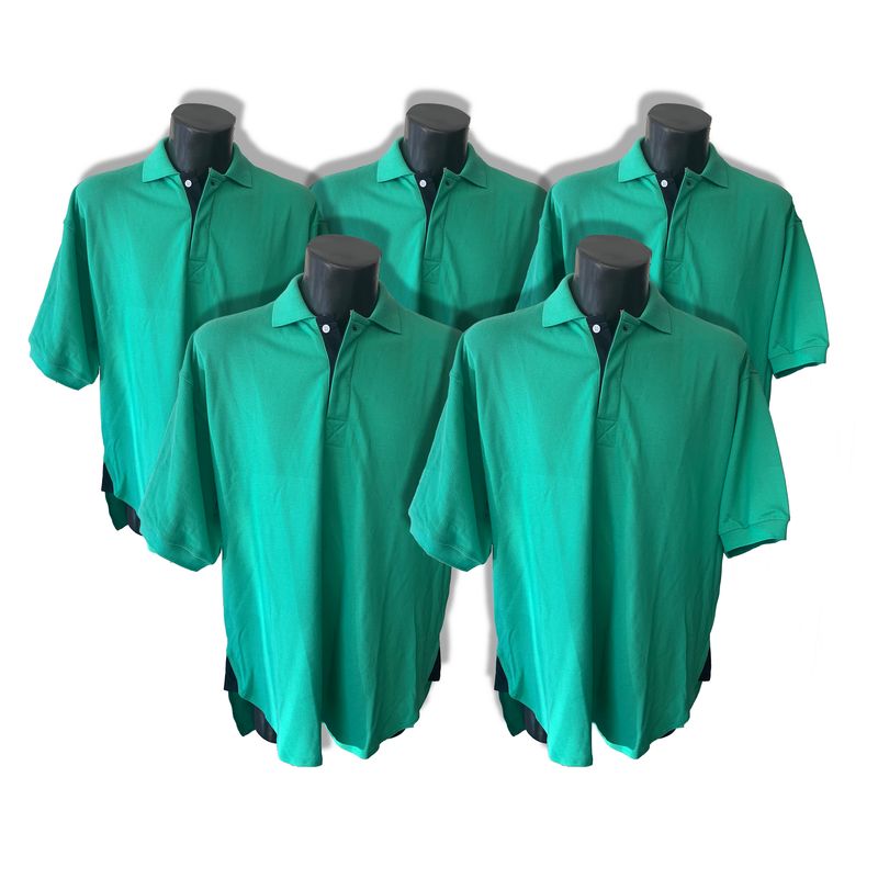 CLEARANCE SPECIAL OFFER Set of 5 Long Back Polo Shirts (5 for price of 4)