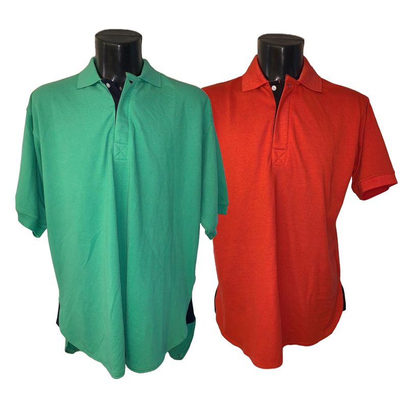 Green/Red Long Back Polo Shirts Green/Red Long Back Polo Shirts