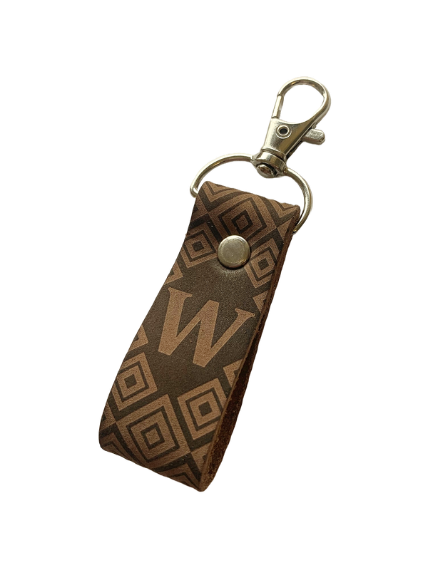 Leather Initial Keyring