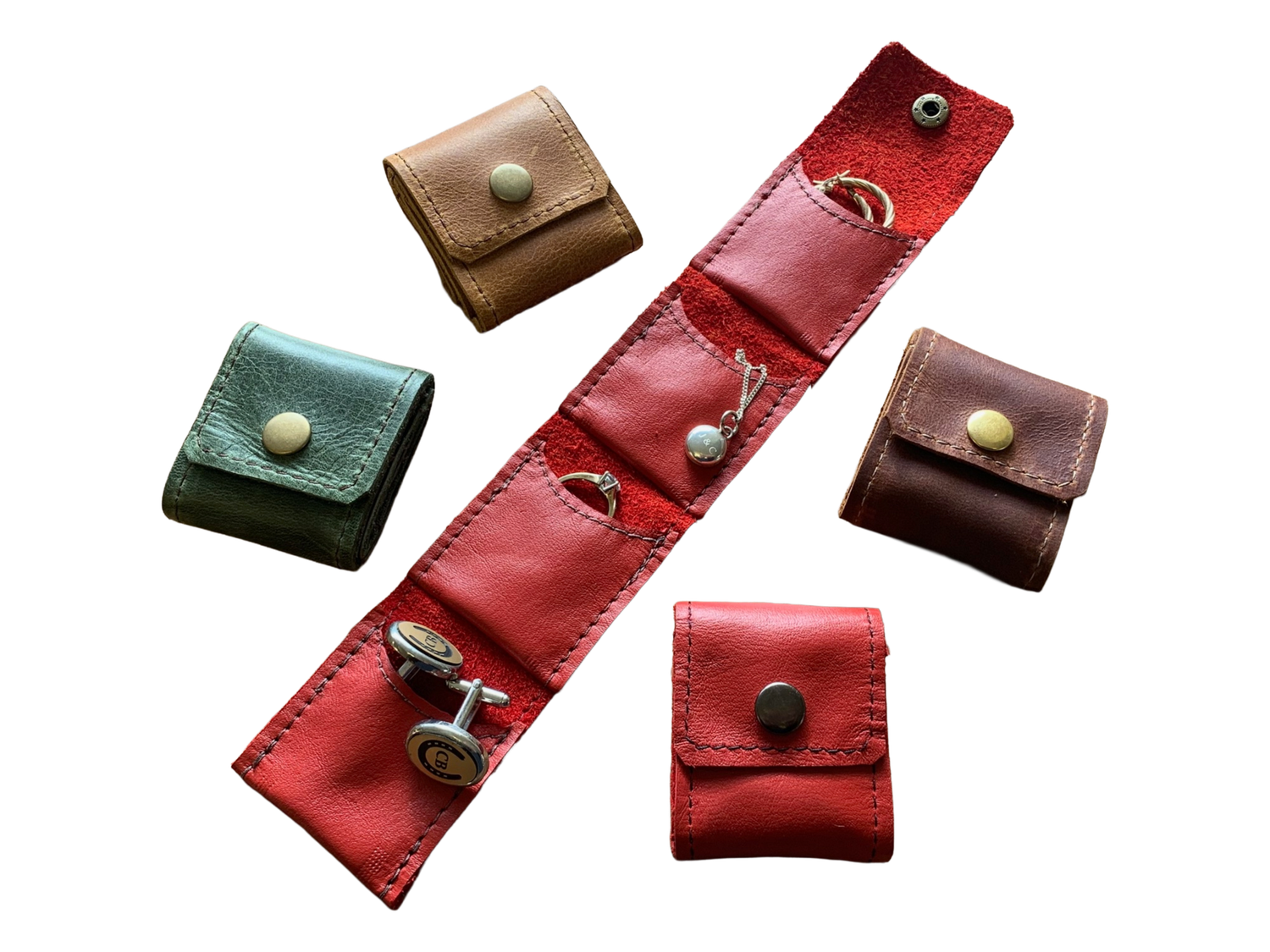 Leather Mini Jewellery Pouch