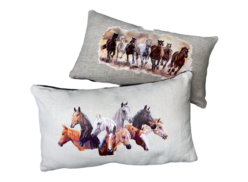 Linen and Suede Cushion
