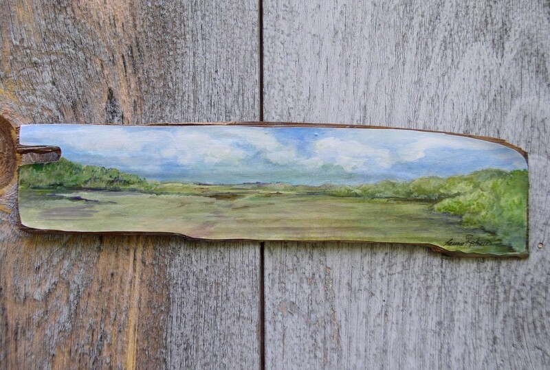 Painted Illustration on Wood Garden Gift