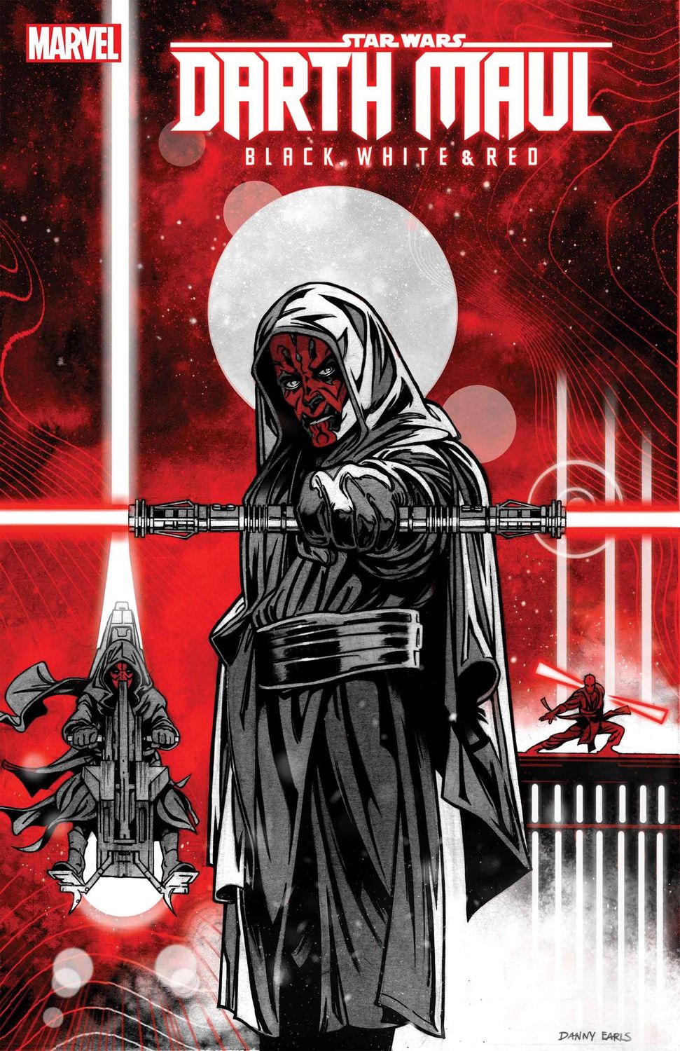 STAR WARS DARTH MAUL BLACK WHITE &amp; RED (2024) #2 CVR B