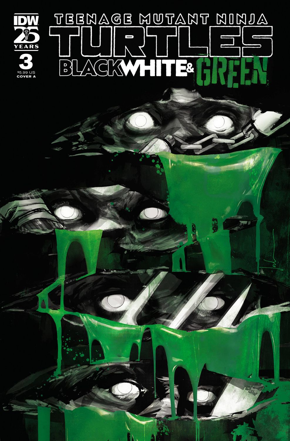 TMNT BLACK WHITE &amp; GREEN (2024) #3