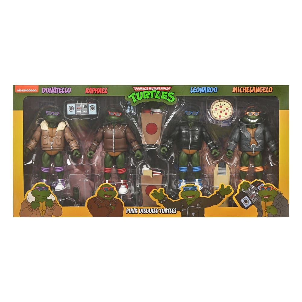 NECA TEENAGE MUTANT NINJA TURTLES 4 PACK PUNK DISGUISE TURTLES