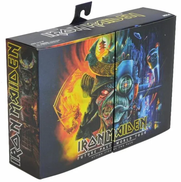 NECA IRON MAIDEN FUTURE PAST WORLD TOUR TWO PACK SENJUTSU EDDIE &amp; SOMEWHERE IN TIME EDDIE
