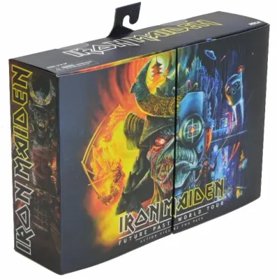NECA IRON MAIDEN FUTURE PAST WORLD TOUR TWO PACK SENJUTSU EDDIE &amp; SOMEWHERE IN TIME EDDIE