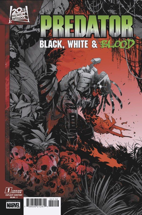 PREDATOR BLACK WHITE &amp; BLOOD (2025) #1 CVR D