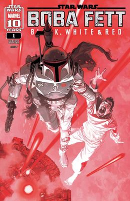STAR WARS BOBA FETT BLACK WHITE &amp; RED (2025) #1 CVR B