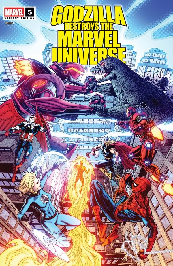GODZILLA DESTROYS THE MARVEL UNIVERSE (2025) #5 CVR E