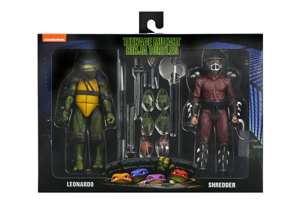 NECA TEENAGE MUTANT NINJA TURTLES THE MOVIE ROOFTOP BATTLE LEO VS. SHREDDER