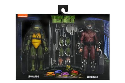 NECA TEENAGE MUTANT NINJA TURTLES THE MOVIE ROOFTOP BATTLE LEO VS. SHREDDER