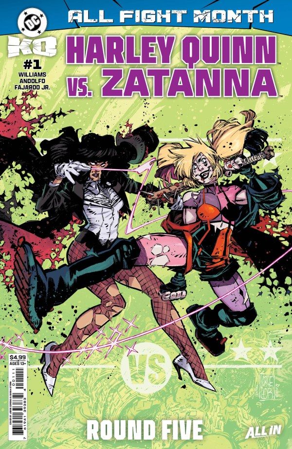 DC KO HARLEY QUINN VS. ZATANNA (2025) #1