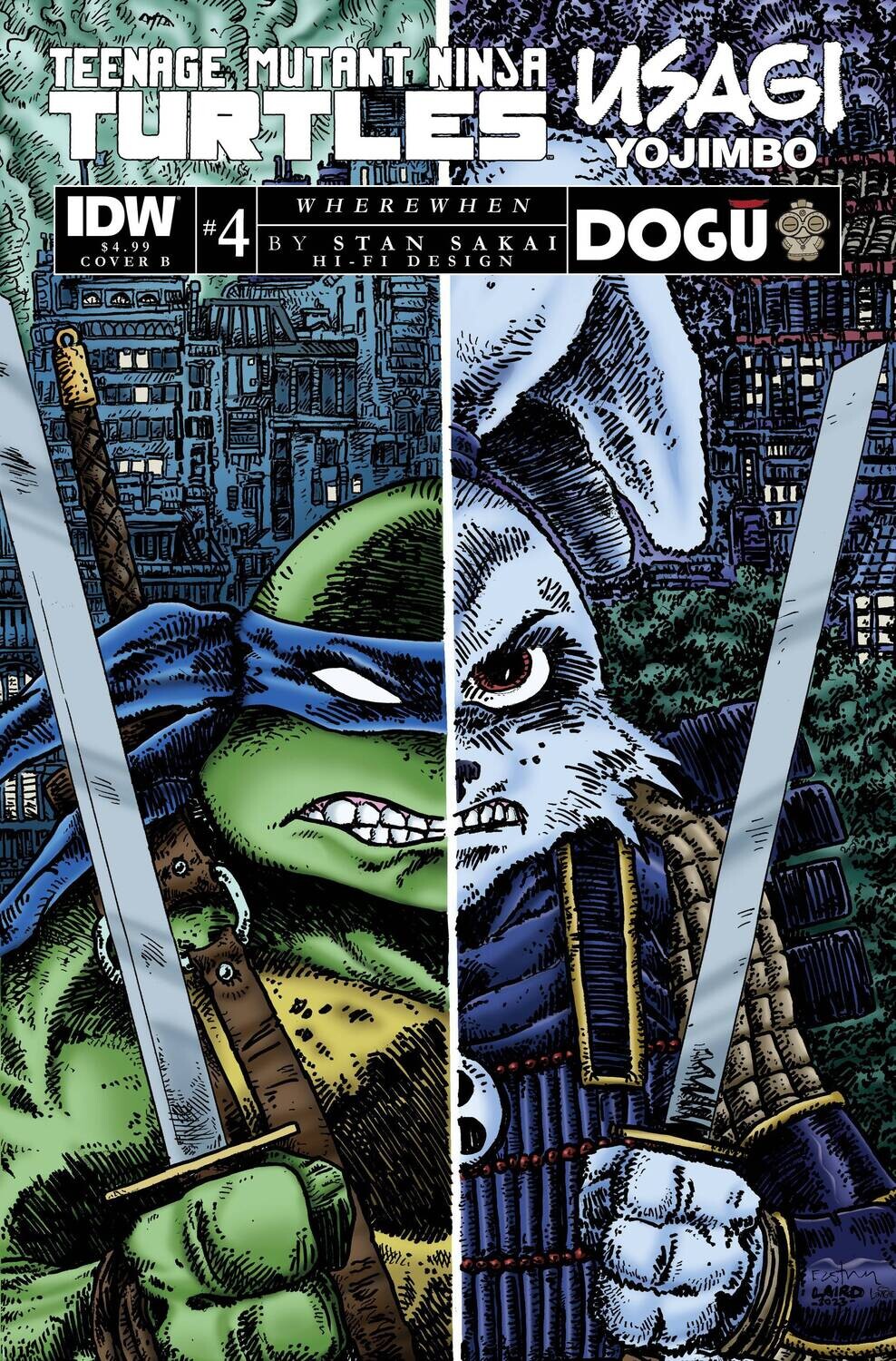 TMNT USAGI YOJIMBO WHEREWHEN #4 CVR B