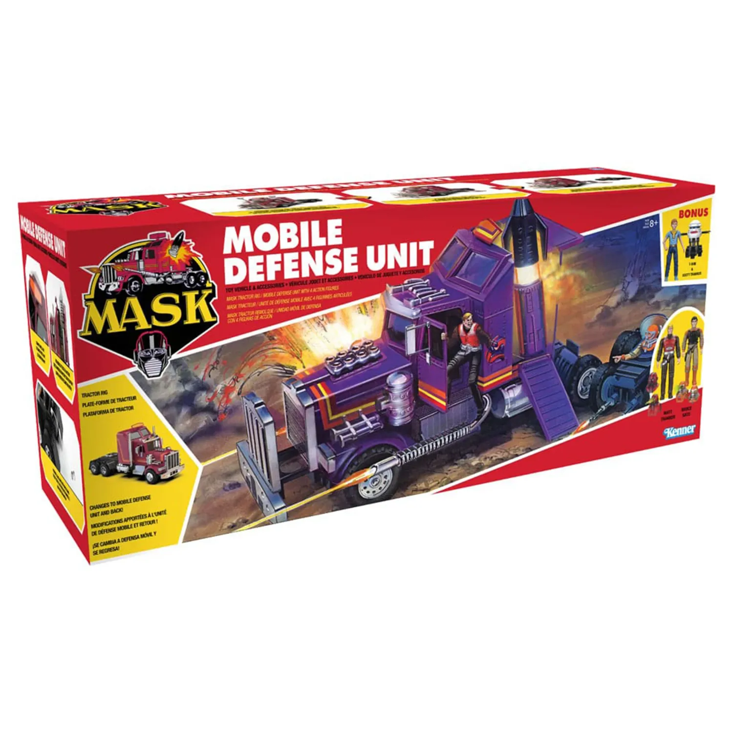 M.A.S.K SDCC RHINO MOBILE DEFENSE UNIT VEHICLE WITH T-BOB AND SCOTT TRAKKER