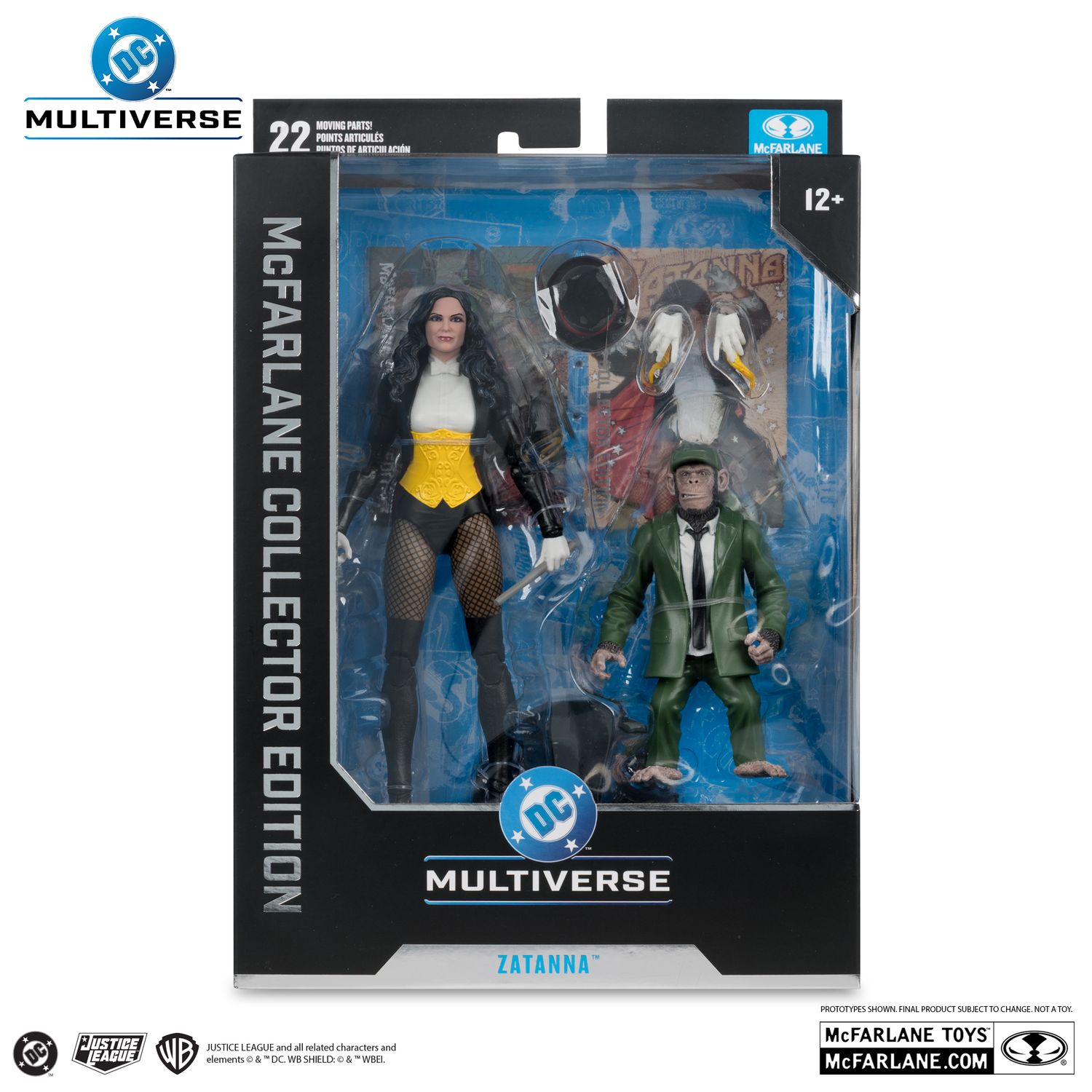 MCFARLANE DC MULTIVERSE ZATANNA WITH DETECTIVE CHIMP