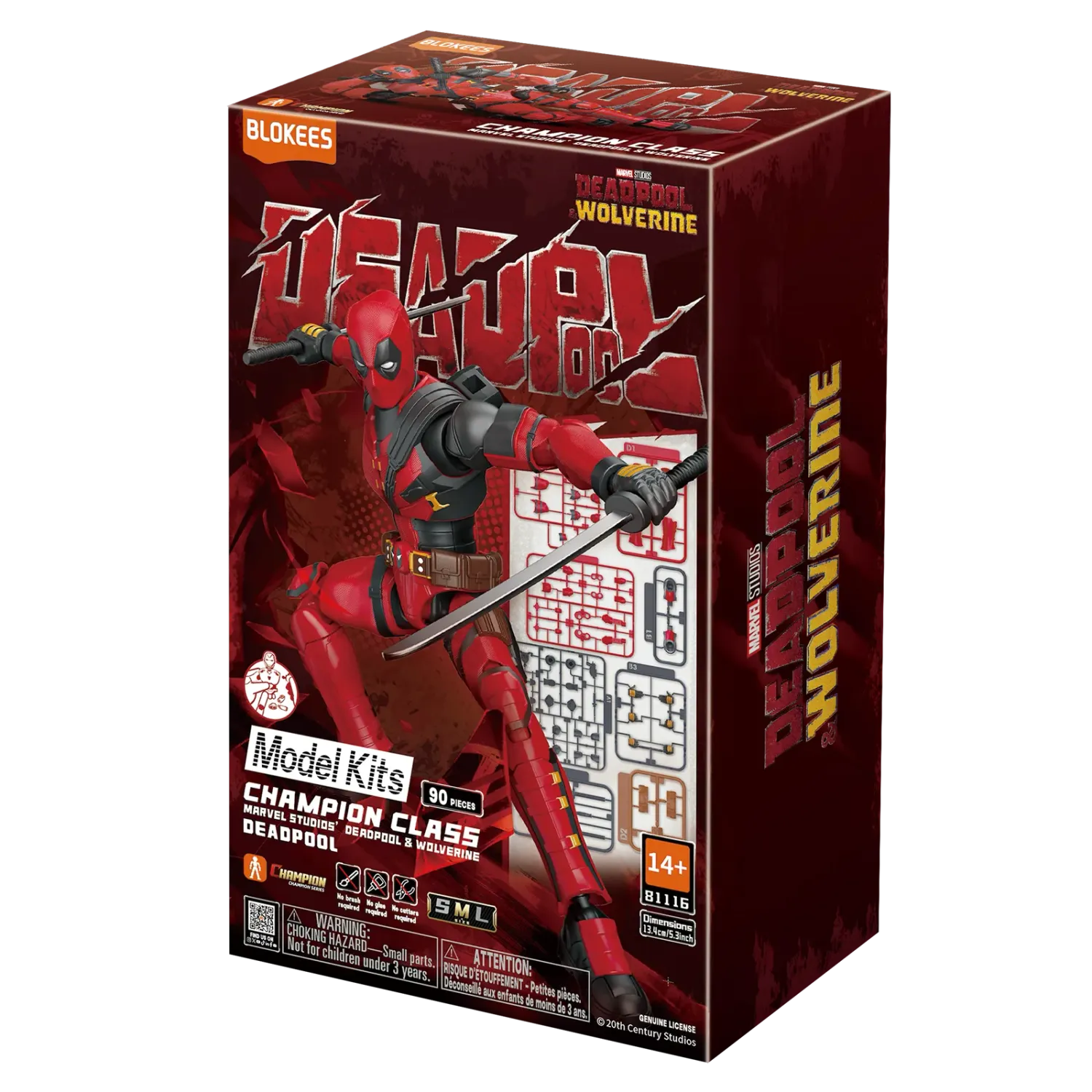 BLOKEES MARVEL DEADPOOL &amp; WOLVERINE CHAMPION CLASS DEADPOOL MODEL KIT