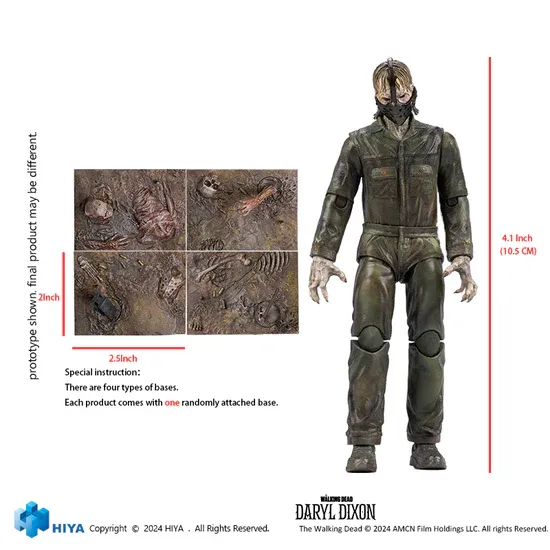 HIYA EXQUISITE MINI THE WALKING DEAD DARYL DIXON DARK EYES WALKER